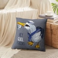 thumbnail image 3 of LALILO Throw Pillow Covers Seagull Striped Sea And With Fish Lettering Cushion Cover 18" x 18", 2 Pack, 3 of 6