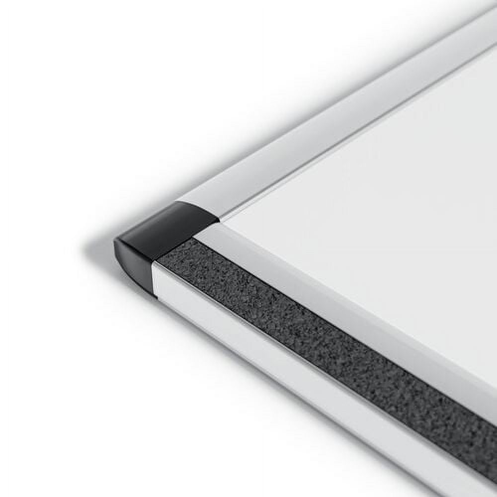 U Brands Pinit Magnetic Dry Erase Board, 24" x 18",  White, Cork Strip