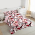 thumbnail image 3 of Feelyou Sugar Halloween Ghost Full Size Comforter Sets for Child, Funny Pumpkin Spider Web Bedding Comforter Set, Cartoon Rustic Flower Reversible Bedding Sets, Lightweight Room Decor, 3 Pieces, 3 of 8