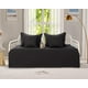 thumbnail image 1 of Juego de funda de cama de 5 piezas, color negro, acogedor juego de cama para todas las estaciones, edredón acolchado de doble cara, colcha con estampado geométrico, funda de cama para cama individual, 1 of 1
