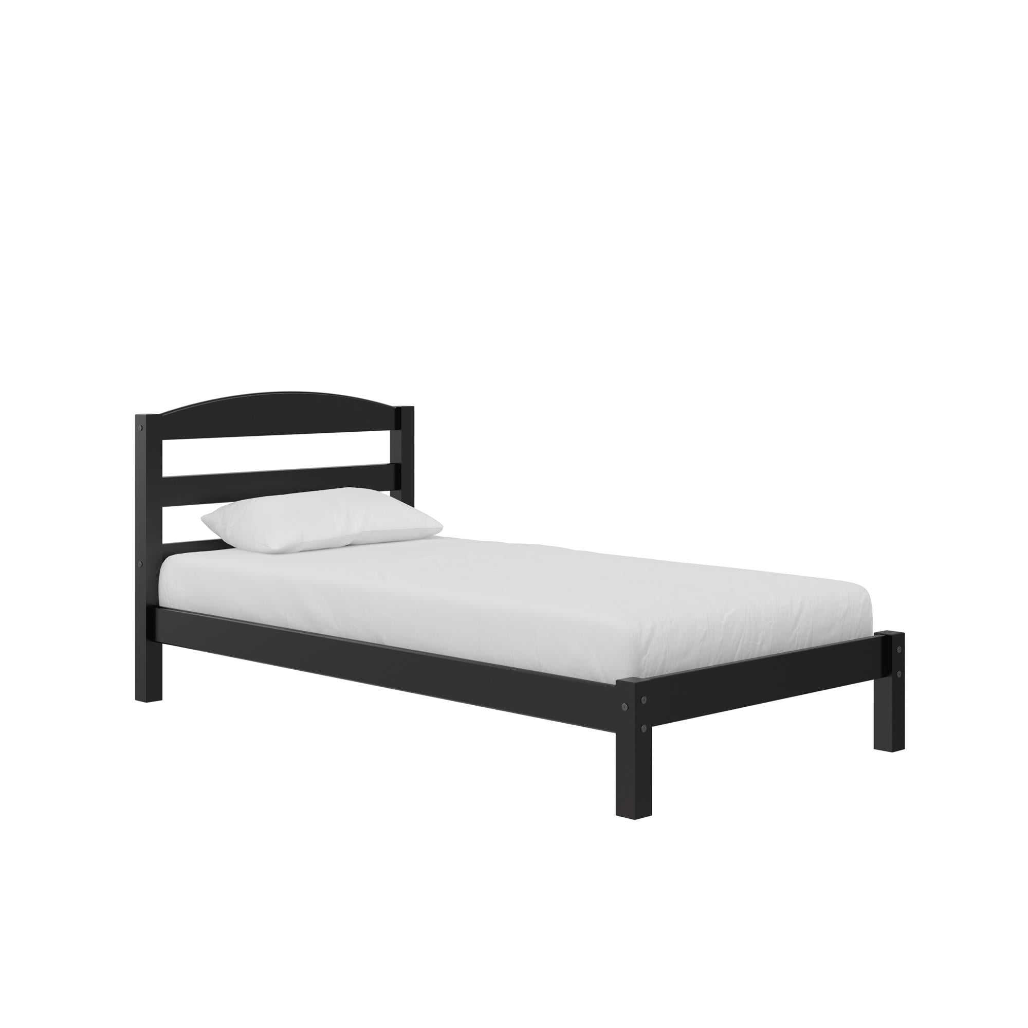 Better Homes & Gardens Leighton Kids Twin Size Bed, Wood Platform Bed Frame, Black