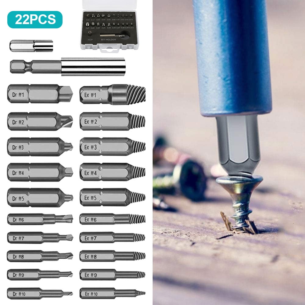 Damaged Bolt Screw Extractor Drill Bits Bolt Remover Tool for Home Renovation Automotive Mechanics 4241 Screw Remover Extractor Damaged Bolt Screw Extractor Drill Bits Bolt Remover Tool for Home Renovation Automotive Mechanics 4241 Screw Remover Extractor