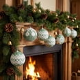 thumbnail image 4 of 9Pcs 8Cm Colorful Knitted Patterns Foam Christmas Ball Ornament Set For Tree And Party Decor, 4 of 4