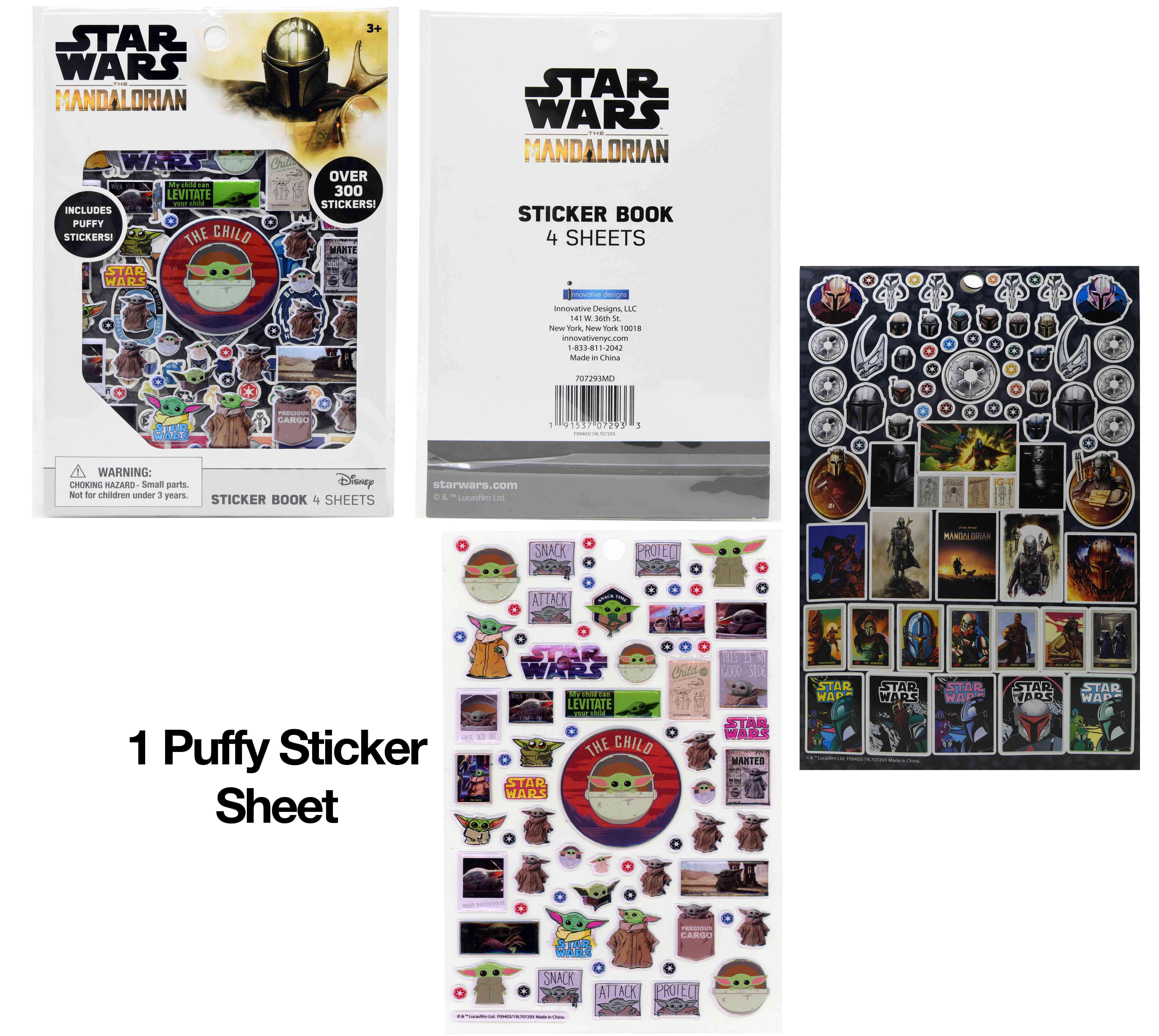 4 sheets= 300 stickers! Disney Star Wars Sticker Book 