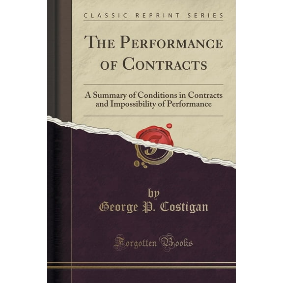 The Performance of Contracts (Paperback)