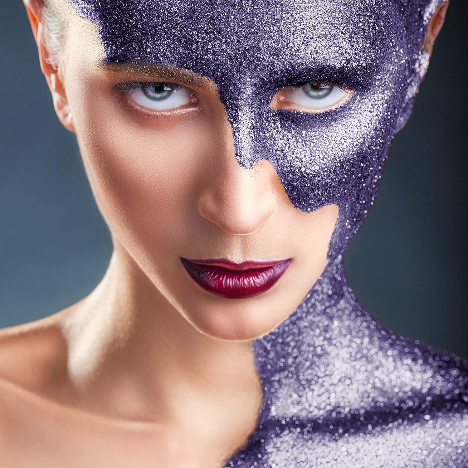 Mehron Makeup Paradise AQ Glitter Face and Body Paint, PURPLE