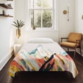thumbnail image 4 of Mountains Grey Large Tapestry for Bedroom Wall Hanging Tapestry,Coloured Multi Abstract Modern Painting Ceiling Backdrop Tapestries Poster Blanket Wall Decor for Teens Room Living Room 100" x 59", 4 of 8