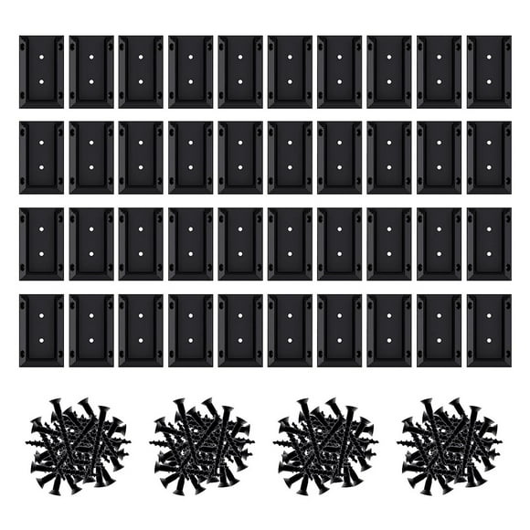 tamizeot 40 sets steel bracket deck connectors with carbon steel sturdy kit rail bracket, connecting to handrails screws (black)