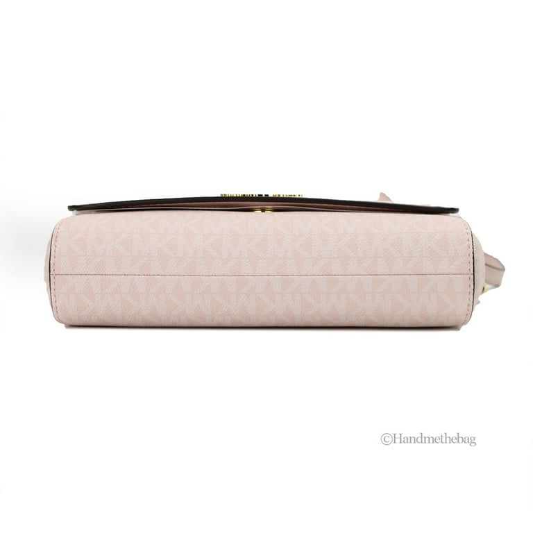 Michael Kors Jet Set Medium Powder Blush PVC Convertible Pouchette