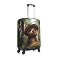 thumbnail image 3 of Haiem Jungle Hat Bear Luggage Cover Printed Suitcase Covers for Luggage Elastic Washable Suitcase Protector Fits 18-32 Inch Luggage-X-Large, 3 of 9