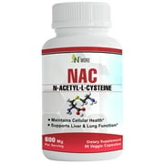 N'More NAC Supplement – N-Acetyl-L-Cysteine 600mg – 60 Capsules – USA Made