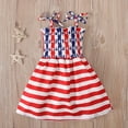 thumbnail image 5 of Toddler Girls 4th of July Dresses Floral Print Summer Dress With Adjustable Ties Size 1-6T, 5 of 6