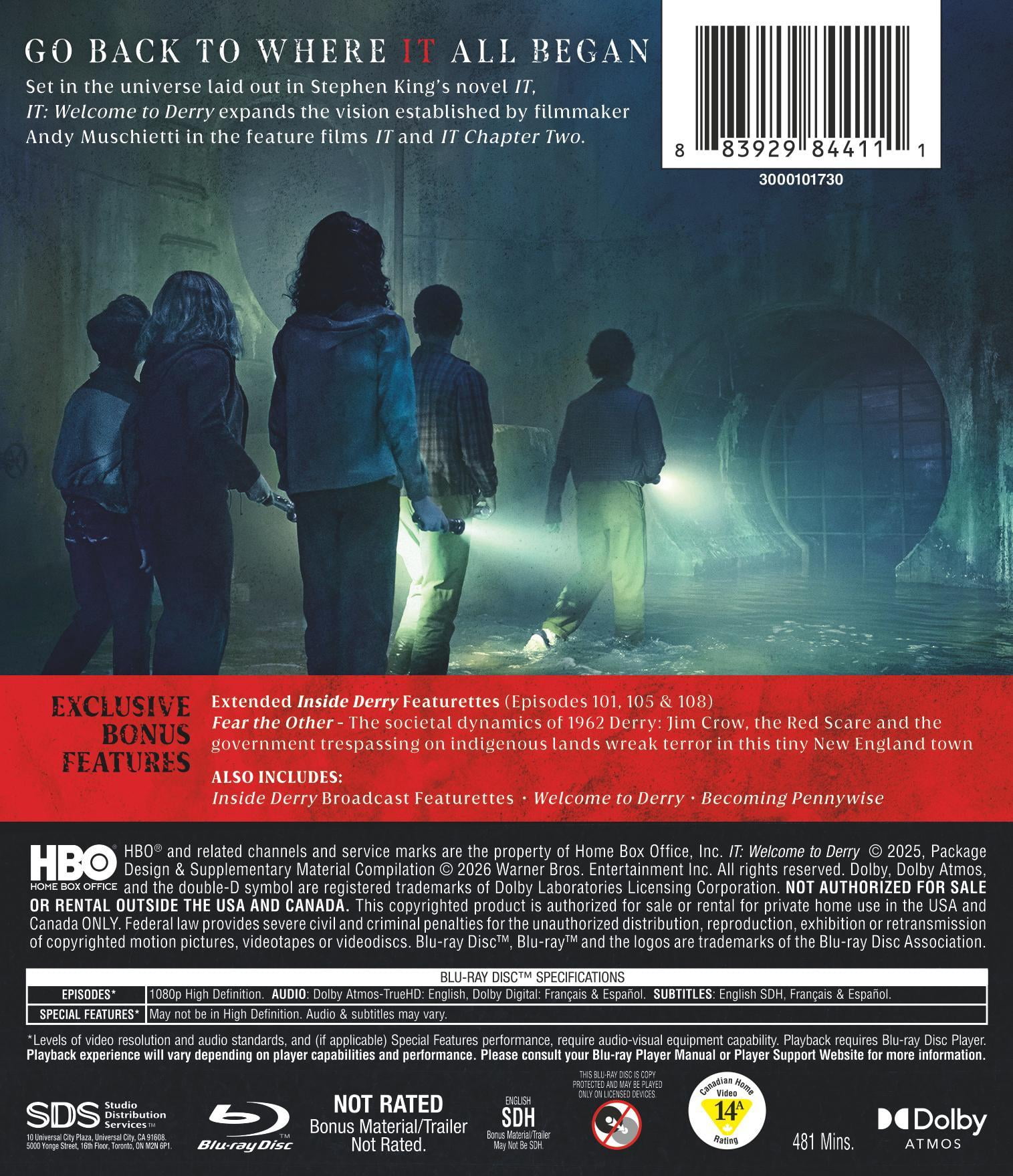 IT: Welcome to Derry: The Complete First Season (Blu-ray), Horror, HBO