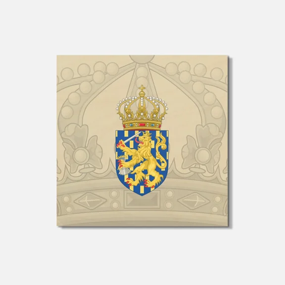 Netherlands Coat Of Arms 4'' X 4'' Square Wooden Coaster