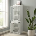 thumbnail image 4 of Crosley Furniture Stanton Traditional Wood Glass Door Pantry in White, 4 of 13