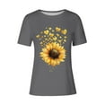 thumbnail image 4 of Fengqque 2025 Modern Women's Casual Round Neck Printed Pullover Short Sleeve T-Shirt, 4 of 4