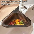 thumbnail image 4 of pdqouc Poignée Rétractable Égouttoir d'Évier Compatible avec Tous les Éviers de Cuisine Filtre d'Évier Triangulaire d'Angle Multifonction Support d'Égouttage en Cygne pour Cuisine Salle de Bain, 4 of 4