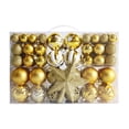 thumbnail image 1 of 101 Piezas Bolas de Navidad Doradas – Bolas de Navidad de Plástico Irrompible – Decoración del Árbol de Navidad – Crea un Ambiente Navideño – Para Decoraciones Navideñas de Interior o Exterior, 1 of 5