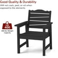 thumbnail image 6 of Patio Chair Garden Chairs, All-Weather Outdoor Dining Chair with 400lbs Capacity, Black, 6 of 7