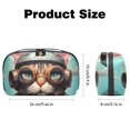 thumbnail image 5 of Cat Hard Drive Bag Travel Organizer Phone Charger Organizer Small Electronics Travel Organizer Waterproof Oxford Fabric 5.9x9.44x3.14 in, 5 of 6
