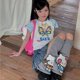 thumbnail image 3 of Sanrio Hello Kitty-calcetines apilables de Anime japonés, piel negra KT Y2K, medias Retro para chica picante, mangas a media pierna tejidas a la moda, 3 of 4