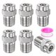 thumbnail image 1 of Uxcell 1/4IN Rosca Macho NPT 15 Grados Consejos de Limpiador de Superficie [6PCS] - Boquillas para Lavadora a Presión - [Acero Inoxidable-1.2MM Orificio], 1 of 6