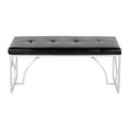 thumbnail image 4 of LumiSource Silver Metal, Black PU Constellation Bench, 4 of 6