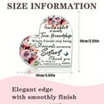 thumbnail image 5 of Friendship Acrylic Heart Decorative Plaque with Floral - "True Friendship to Sisters" Home ffice Decor Perfect Gift for Best Friend and Bestie Unique Thank You Gift for Sister Graduation Gifts, 5 of 7
