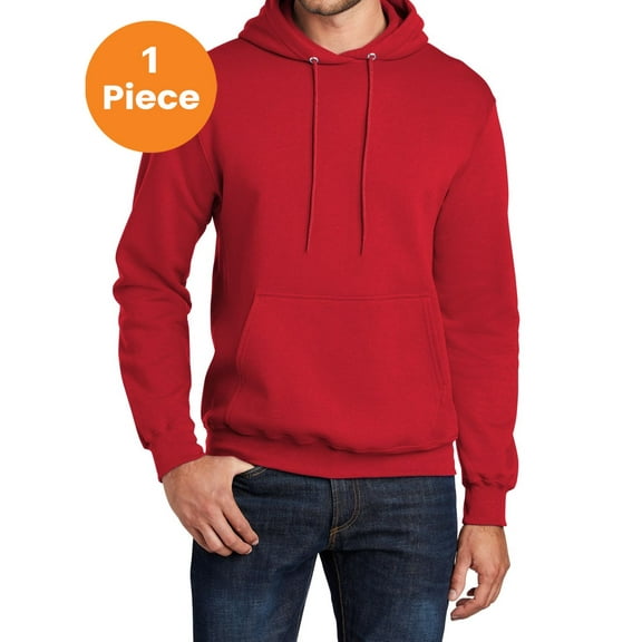 Port & Company PC78HT Tall Core Fleece Pullover Hooded Sweatshirt, Red, 4XLT, Mens Hoodies and Sweatshirts