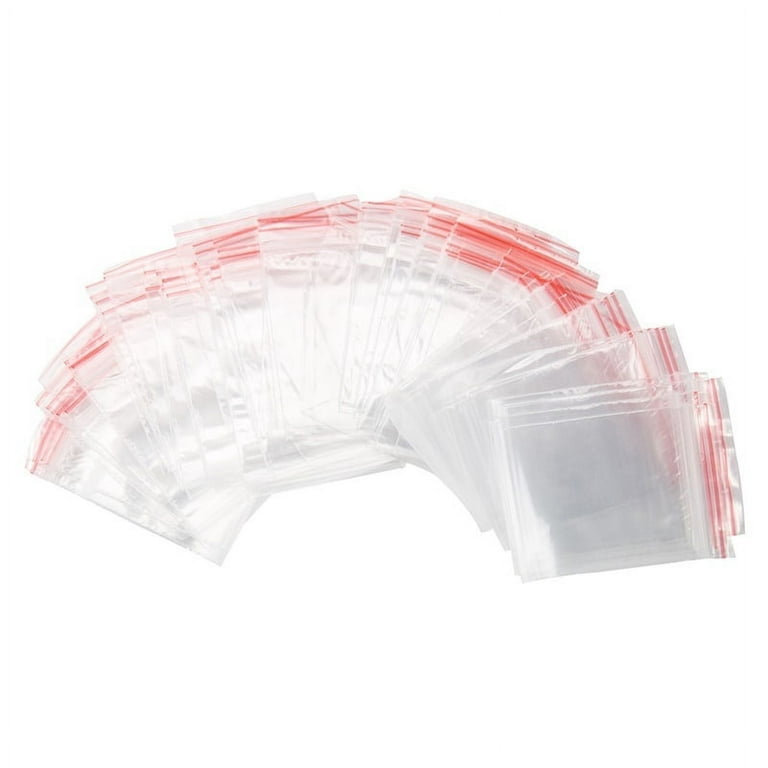 100Pcs Small Clear Vacuum Bags Plastic Baggies Baggy Grip Self