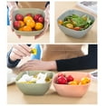 thumbnail image 3 of Gongxipen Square Fruit Bowl Salad Snack Candy Dried Fruit Container (Pink), 3 of 5