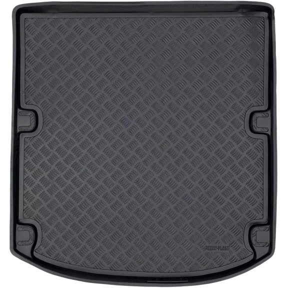 Rezaw-Plast Trunk Mat for Audi A4 S4 Sedan B9 2017 2018 2019 2020 2021 2022 2023 2024 2025 Custom Fit Cargo Mat PE Rubber Odorless Tailored No Trimming Black
