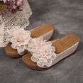 thumbnail image 5 of Bxsruta Women's Floral Wedge Mules with Heel and Cushioned Footbed for Casual Summer Wear, 5 of 8