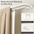 thumbnail image 6 of OLV Wrap Around Double Curtain Rods for Window,36-88 inch,White, 6 of 9