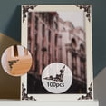 thumbnail image 4 of GUOOL 100 Pcs Supports d'Angle Style Antique Appliques Ornements Triangle Fleur bronze Rouge, 4 of 9