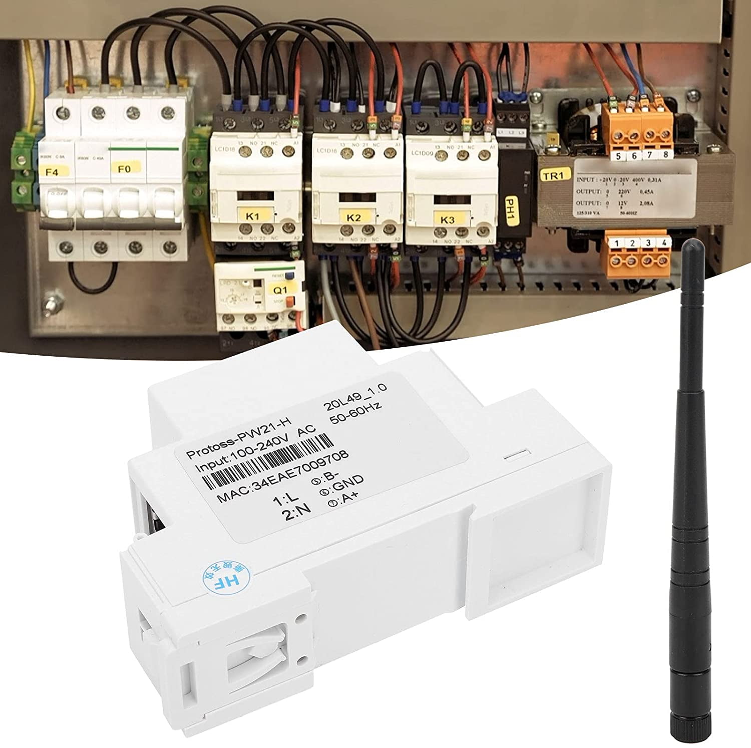 RS485 naar Ethernet seriële serverrailmontage PE11‑H voor FreeRTOS met 100-240VAC