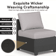 thumbnail image 2 of Clouddwell 6-Piece Outdoor Patio Set, 8-Inches Widen Armrest, All-Weather Wicker Sectional with Coffee Table, Gray, 2 of 6