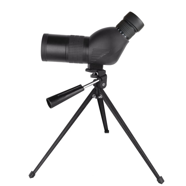Telescopio Beileshi SP01-50 de 12-36x con lente de 50mm, diseño angular de 45° para observación cómoda, ideal para caza, senderismo y avistamiento de aves. Incluye trípode plegable y carcasa de goma