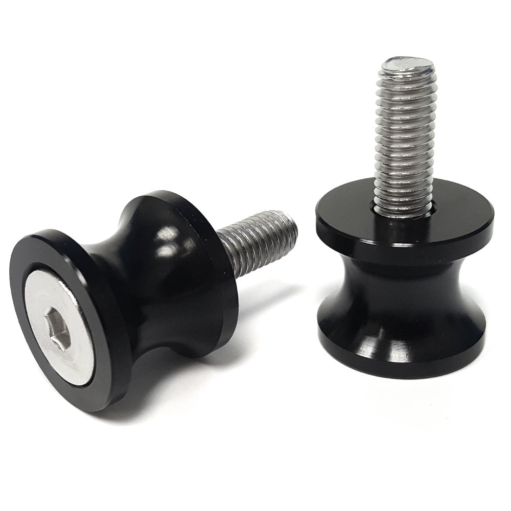 Compatible with Honda CBR600 Suzuki GSXR600 1000 Ducati Triumph GZYF 2PCS 8MM Motorcycle Swing Arm Sliders Spools CNC Swing Arm Stand Screw Universal Fits Titanium