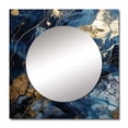thumbnail image 2 of Designart "Cerulean Geode Depths III" Abstract Marble Blue Large Square Mirror - Square Bedroom Mirror Printed Wall Decor - Modern Square Printed Wall Mirror Art, 2 of 5