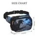 thumbnail image 4 of Fotbe Black And Blue Lightning Dragon Cangurera Cuadrada con Estampado de Doble Capa, Bolsa de Cintura Ajustable Mini para Hombres y Mujeres, 4 of 9