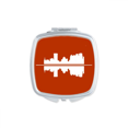 thumbnail image 1 of Urban Landscape Signs Symbolize Reflected Tall Buildings Mirror Portable Compact Pocket Makeup Double Sided Glass, 1 of 3