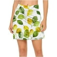 thumbnail image 4 of LEBONYARD Womens Plus Size Shorts,Women's Breathable Quick-Dry Yoga Skort,Women's Summer Leaf Print Pleated Tennis Skirts Stretchy Yoga Fake Two Piece Shorts Skirt Green XXL, 4 of 7