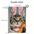 thumbnail image 3 of PHYHOO Easter Eggs Cat Garden Flag Double Sided Small Burlap Outside Easter Holiday Yard Flag White, 3 of 6