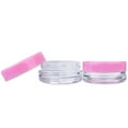 thumbnail image 6 of Beauticom 50 Pieces High Quality 3 Gram 3 ml (0.1 oz) Plastic Round Cosmetic Beauty Makeup Sample Jars with Pink Lids, 6 of 7