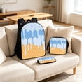 thumbnail image 4 of JCCXIN Teens School Backpack Set For Boys Girls Ice-Cream Graphic Primary Middle High School College Backpacks With Pencil Case Crossbody Bag 3 PC Sets Cute Lightweight Large Capacity Daily Bags,Blue, 4 of 4