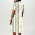 thumbnail image 6 of Levmjia Women Floral Dress V-Neck Short Sleeve Summer Casual Loose Fit Comfortable Cotton Maxi Dress For Vacation Beach Party Multi Color Option, 6 of 6