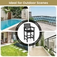 thumbnail image 4 of Spaco Patio HDPE Adirondack Bar Chairs Set of 2 with Wide Armrests, Seating & Patio Chair for Outdoor as Garden, Yard, Black, 4 of 9