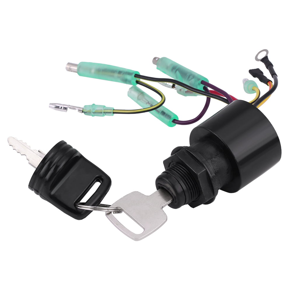 MotorFansClub 87-17009A5 Boat Engine Ignition Key Switch Kit Fit For Compatible With Mercury Outboard Ignition Starter Switch Motor Control Box 3-Position Off-Run-Start 