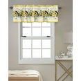 thumbnail image 3 of Jbralid Bee Valance for Windows Eucalyptus Leaves Love Heart Curtains Valances Summer Daisy Yellow Short Curtains Rod Pocket Window Treatment for Kitchen Living Room Bedroom Bathroom Decor 54x18, 3 of 5